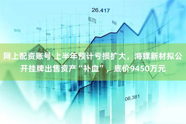 网上配资账号 上半年预计亏损扩大，海螺新材拟公开挂牌出售资产“补血”，底价9450万元